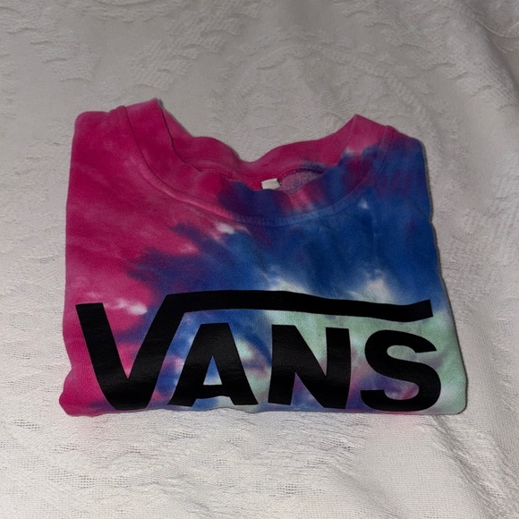 Gently Lived Vans Multicolor Tie-Dye Cropped Sweatshirt - Picture 9 of 9